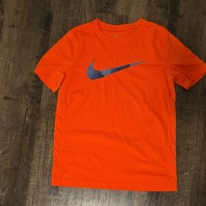 Nike Kids Neon Orange DRI FIT with GRAY Logo